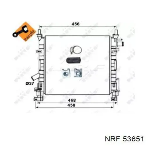 53651 NRF радиатор