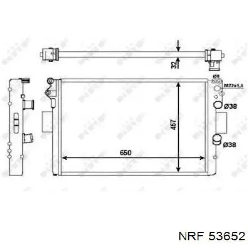 Радиатор 53652 NRF