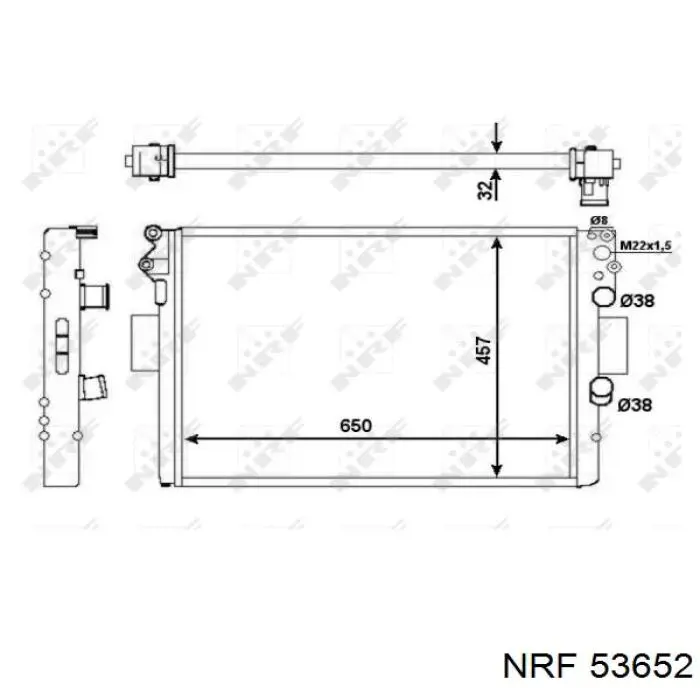 Купить 53652 NRF Радиатор водяной