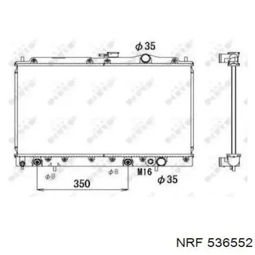 Радиатор 536552 NRF