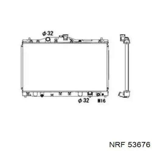 Радиатор 53676 NRF