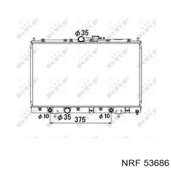 Купить 53686 NRF Радиатор водяной