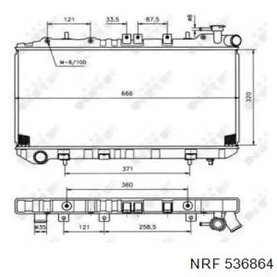 Купить 536864 NRF Радиатор водяной