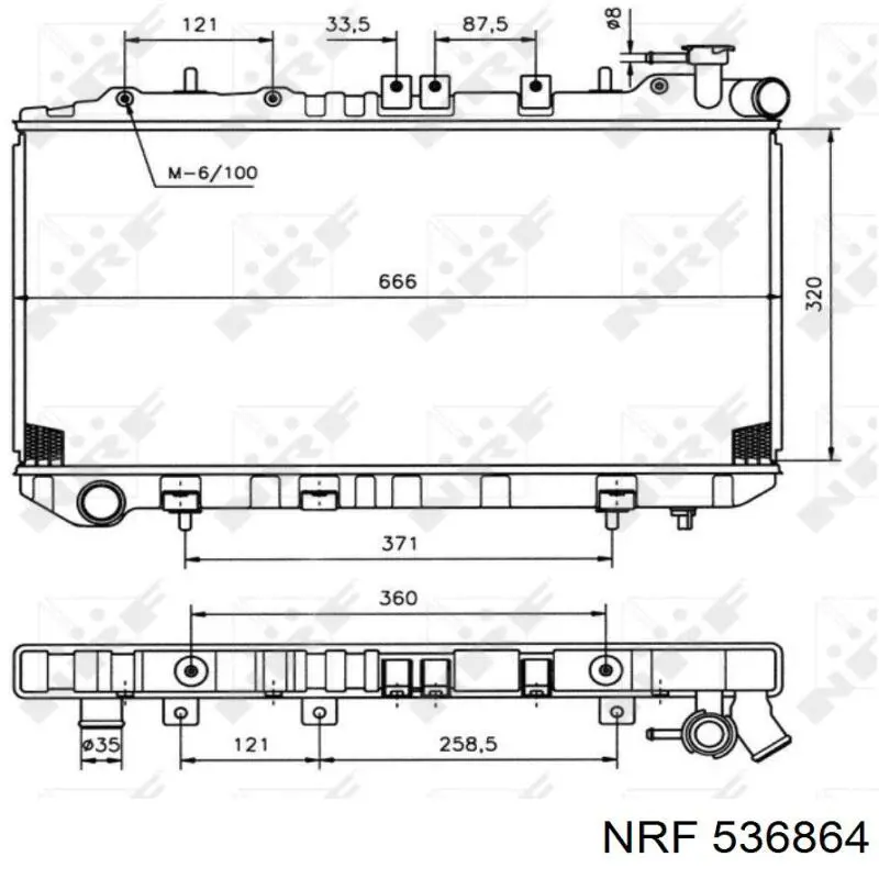 Радиатор 2141065C01 Nissan