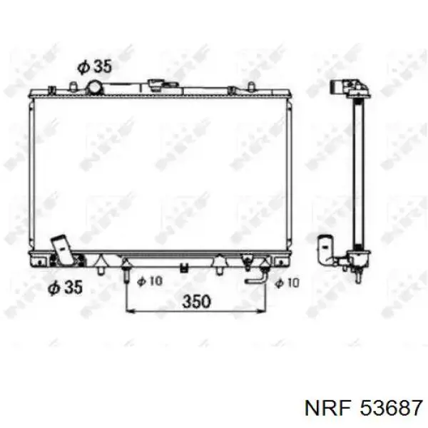 Радиатор 53687 NRF