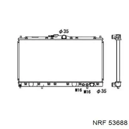 Радиатор 53688 NRF