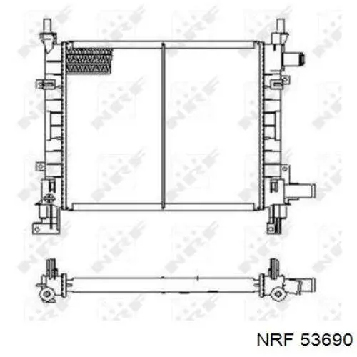 Радиатор охлаждения двигателя NRF 53690 цена, от 87.67 USD