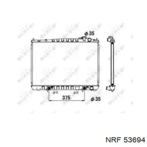 Радиатор 53694 NRF