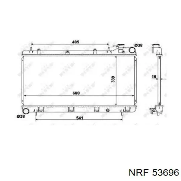 53696 NRF радиатор