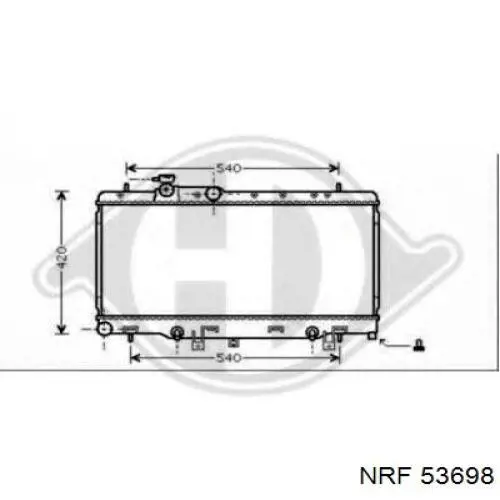 Купить 53698 NRF Радиатор водяной