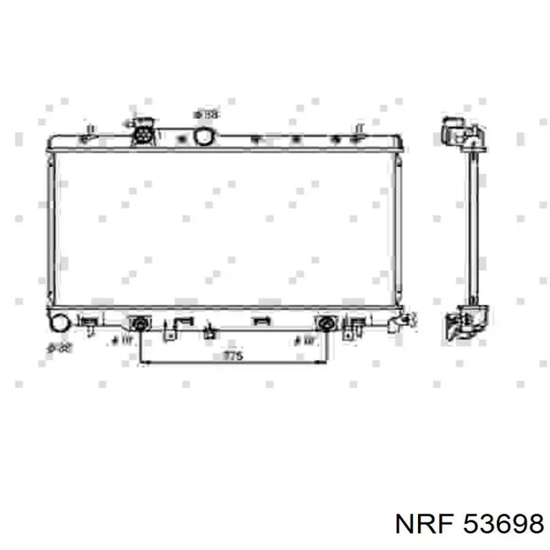 Radiador refrigeración del motor 53698 NRF