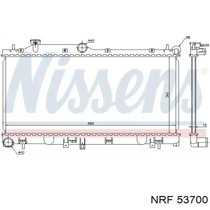 Радиатор 53700 NRF