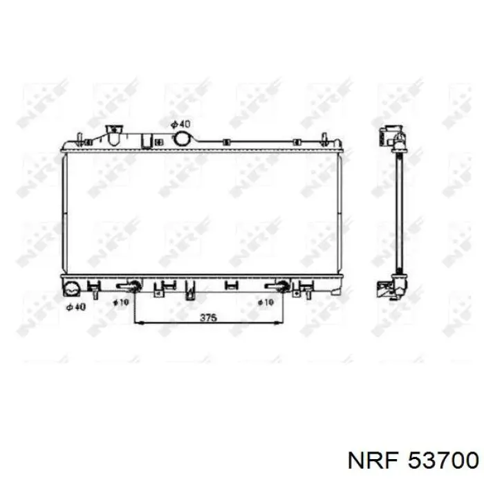 Радиатор охлаждения двигателя NRF 53700 цена, от 113.82 USD