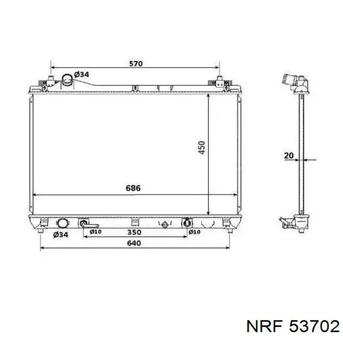 Радиатор 53702 NRF