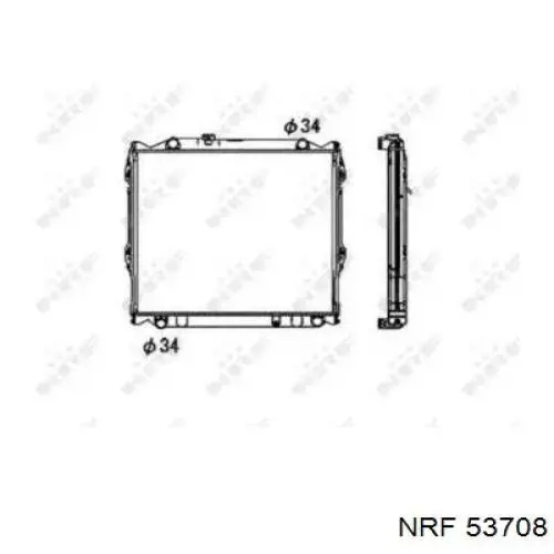 Радиатор 53708 NRF