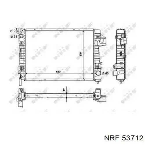 Радиатор 53712 NRF