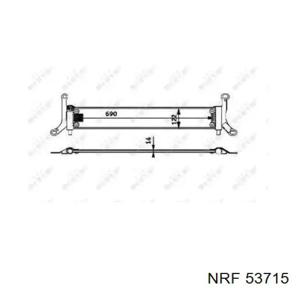 Радиатор охлаждения двигателя дополнительный NRF 53715
