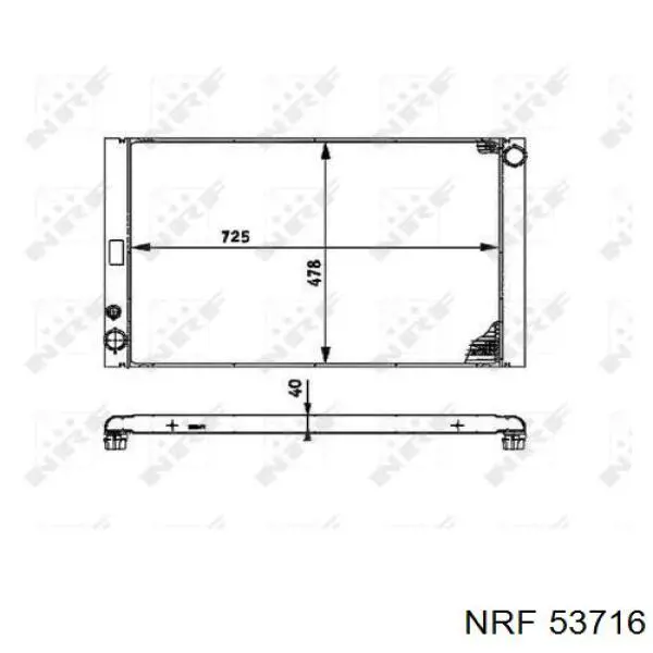 Радиатор 53716 NRF