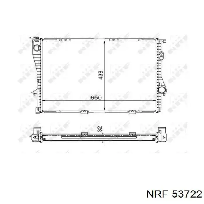 Радиатор 53722 NRF