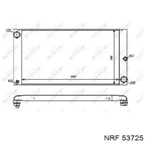 Радиатор 53725 NRF