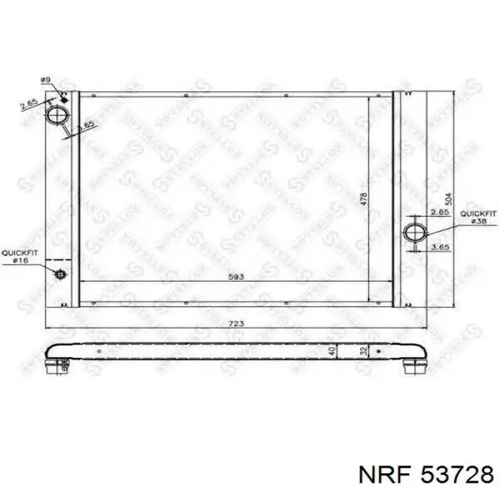 Купить 53728 NRF Радиатор водяной