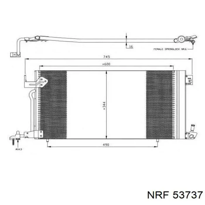 Радиатор охлаждения NRF 53737