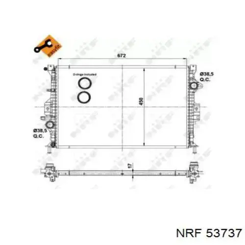 53737 NRF Радиатор основной