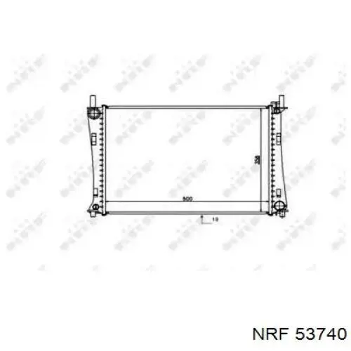 Купить 53740 NRF Радиатор водяной