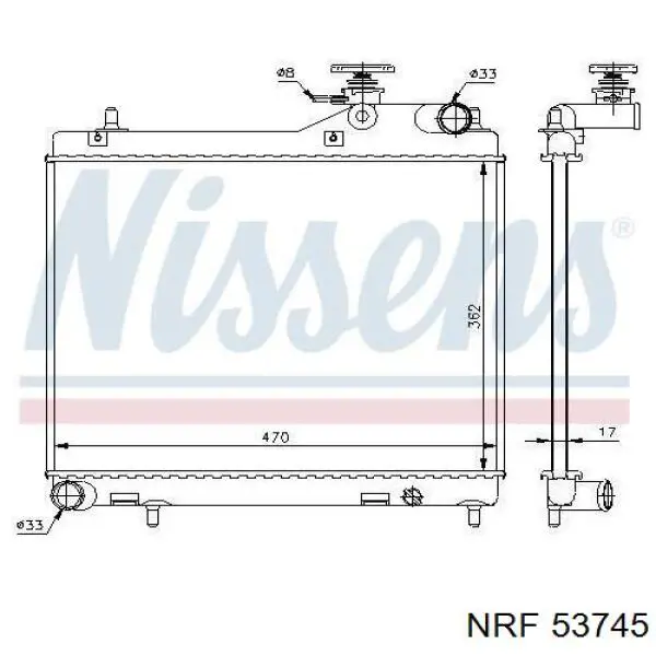 Радиатор охлаждения двигателя NRF 53745 цена, от 40.01 USD
