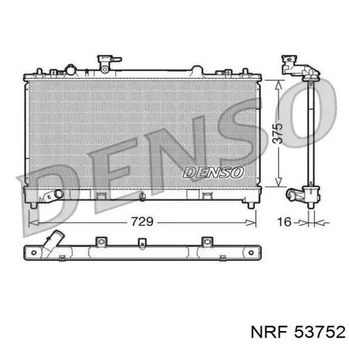 Радиатор 53752 NRF