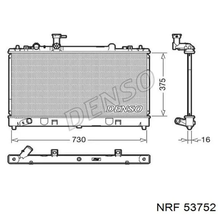 Купить DRM44037 Denso Радиатор водяной