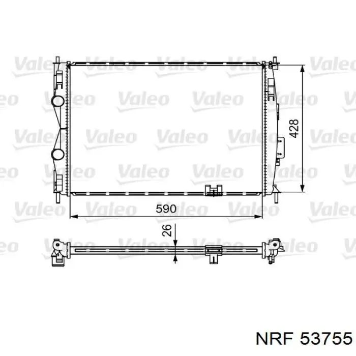 Радиатор охлаждения двигателя NRF 53755 цена, от 127.14 USD