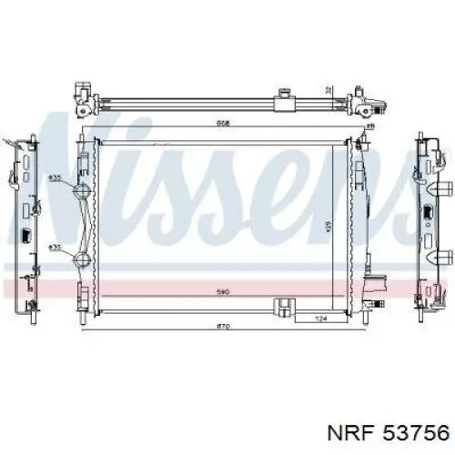 Радиатор 53756 NRF