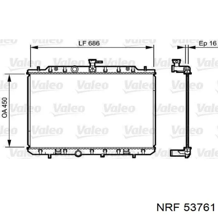 Радиатор охлаждения двигателя NRF 53761 цена, от 136.50 USD