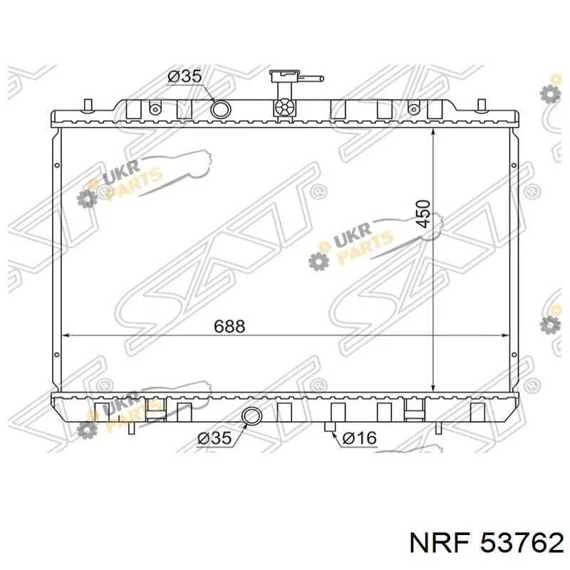 Радиатор охлаждения двигателя NRF 53762 цена, от 117.65 USD