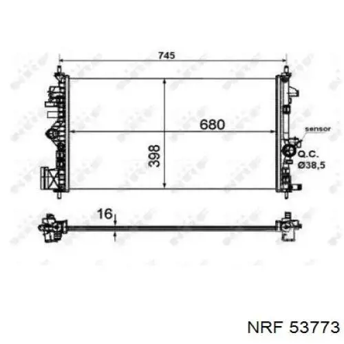 53773 NRF радиатор