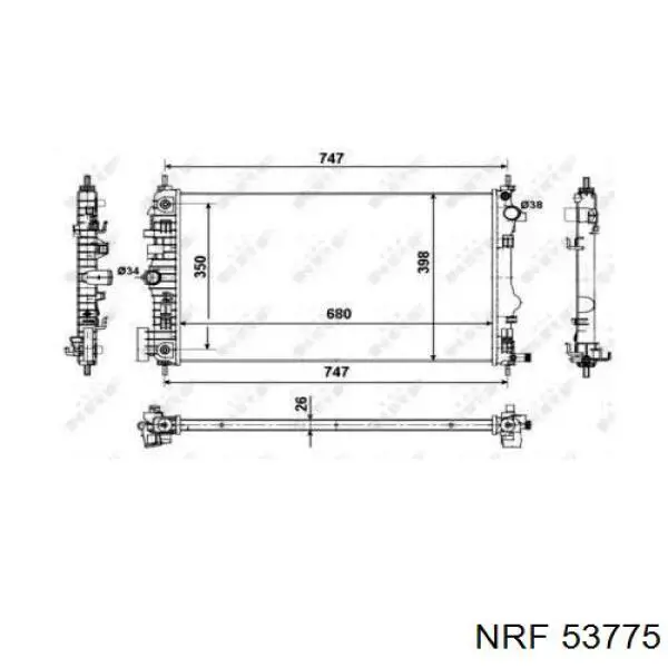 Радиатор 53775 NRF