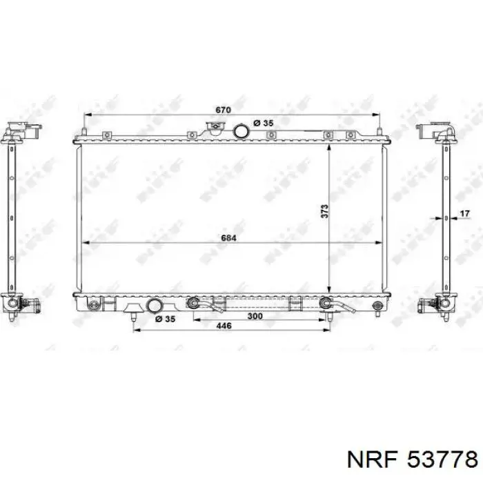 Радиатор 53778 NRF