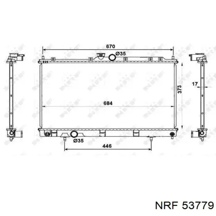 Радиатор 53779 NRF