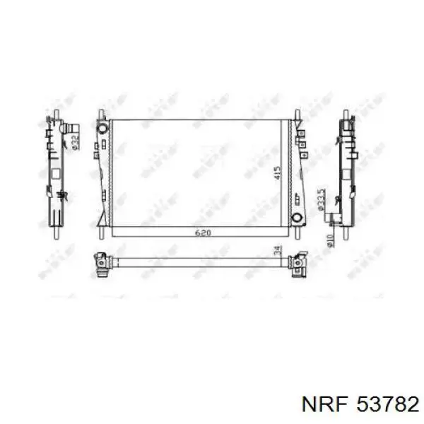 Радиатор 53782 NRF