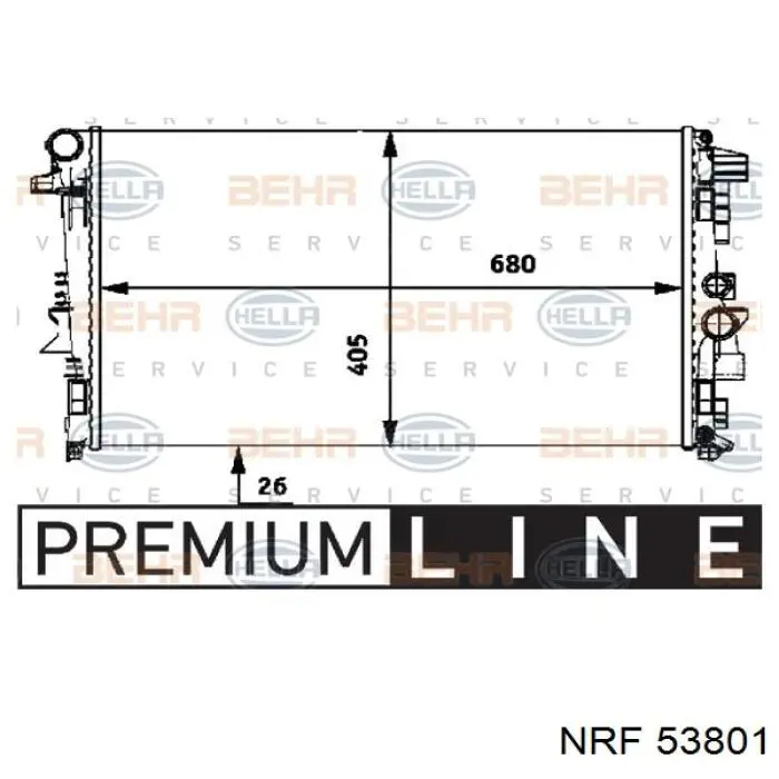 53801 NRF Радиатор основной