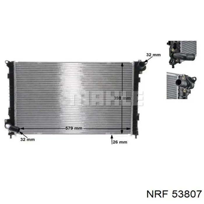 Купить 53807 NRF Радиатор водяной