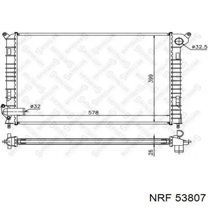 Радиатор 53807 NRF