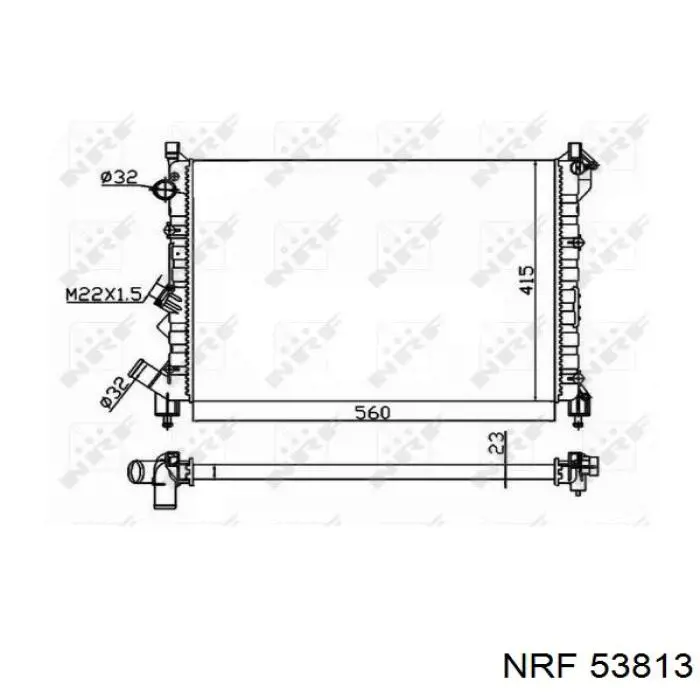Радиатор 53813 NRF