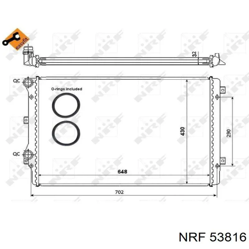 53816 NRF Радиатор основной
