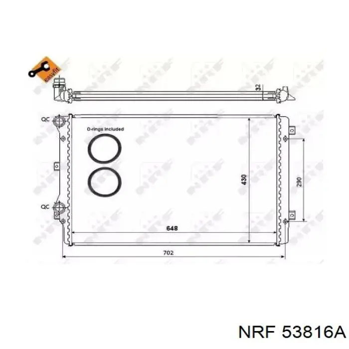 53816A NRF радиатор