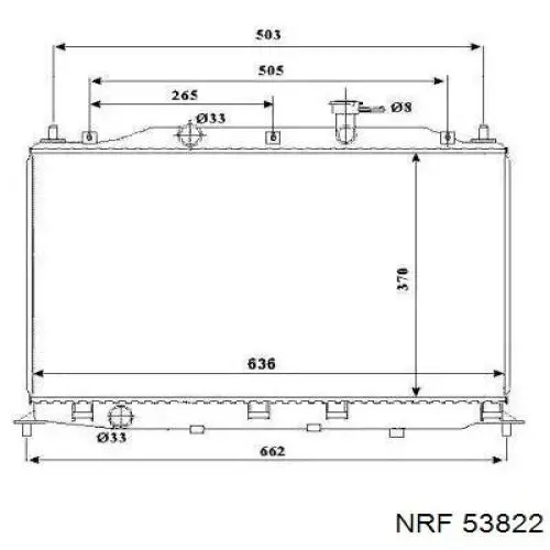 Радиатор 53822 NRF