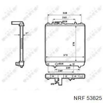 Радиатор 53825 NRF