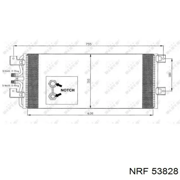 Радиатор 53828 NRF