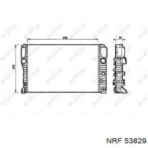 Купить 53829 NRF Радиатор водяной